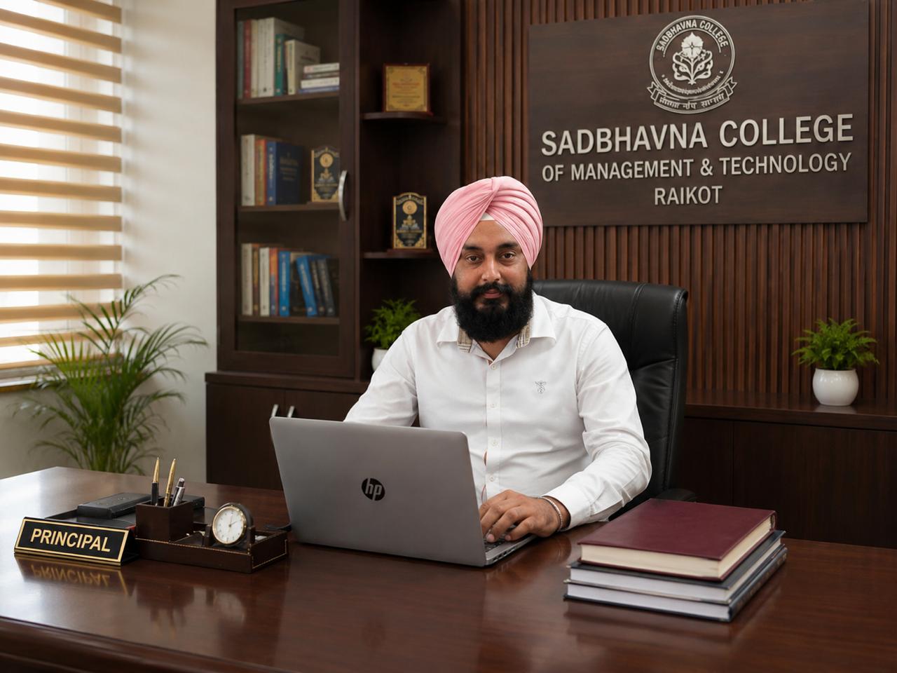 Principal's Desk - Sadbhavna College of Management and Technology